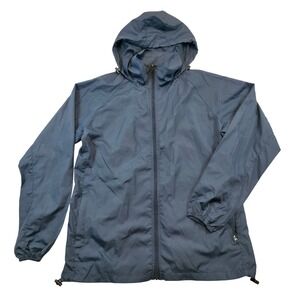 Spmor Women's Navy Lightweight Hooded Waterproof Waterproof Windbreaker Jacket S